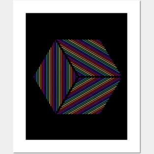 3D Rainbow Cube Posters and Art